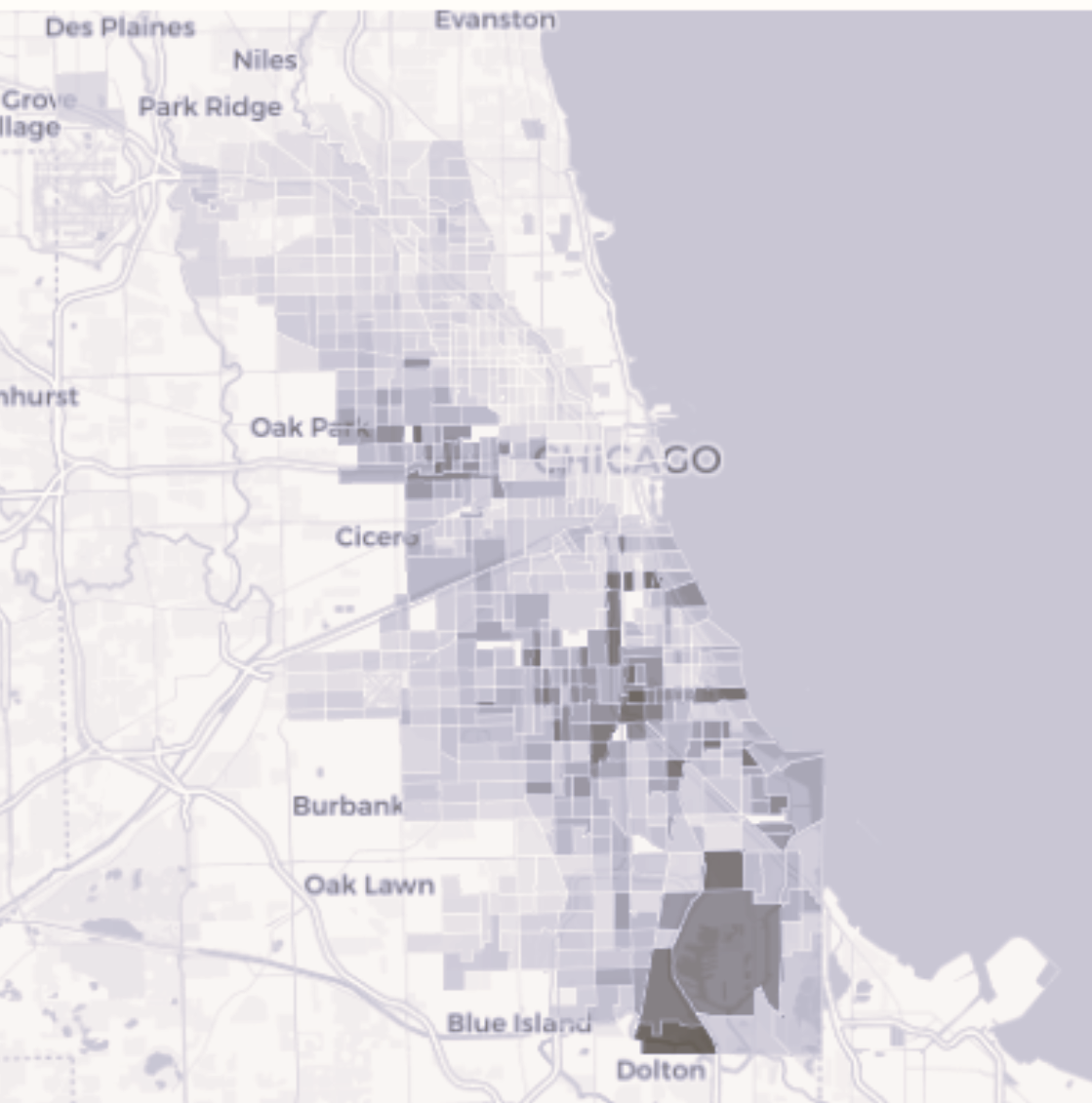 Image of map for measuring menstrual poverty project